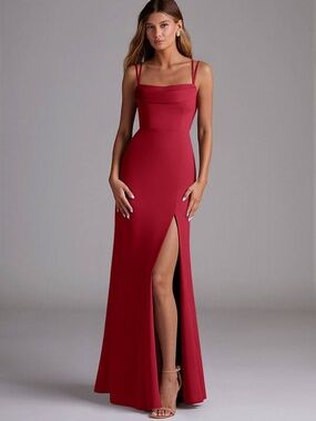 Mermaid Pleated Chiffon Maxi Dress